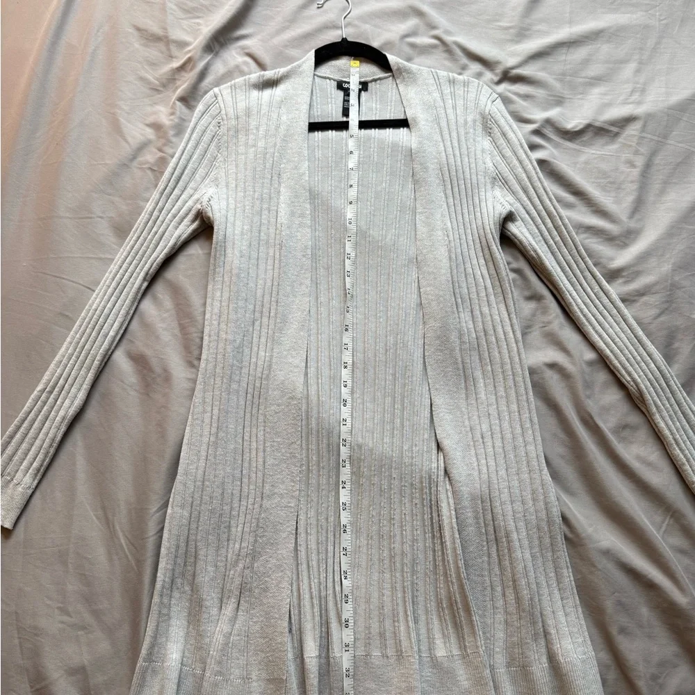Light Gray Ribbed Cardigan - Picture 4 of 6